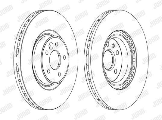 Jurid/Bendix 562652JC-1 Front brake disc ventilated 562652JC1