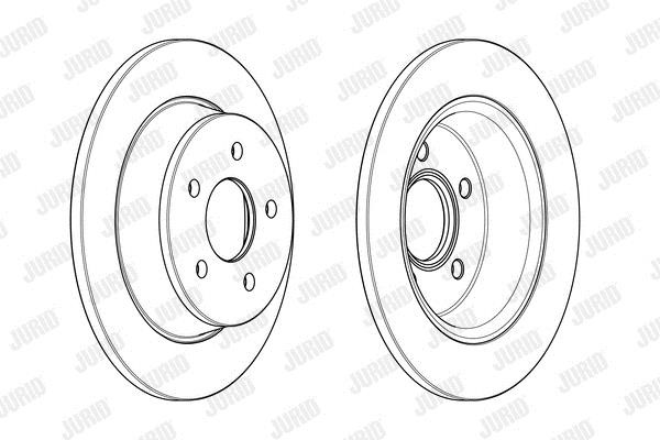 Jurid/Bendix 562655JC Rear brake disc, non-ventilated 562655JC