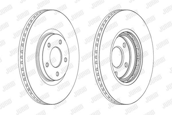 Jurid/Bendix 562465JC Front brake disc ventilated 562465JC