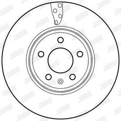 Front brake disc ventilated Jurid&#x2F;Bendix 562466JC