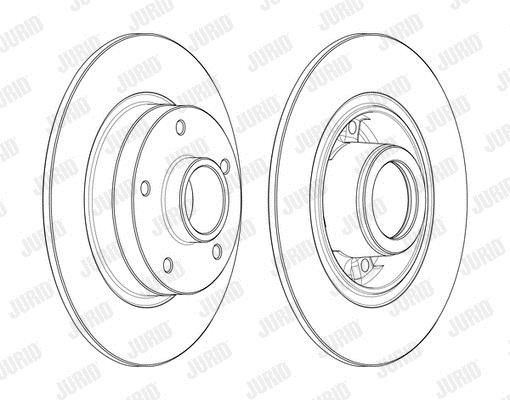 Jurid/Bendix 562731J Rear brake disc, non-ventilated 562731J