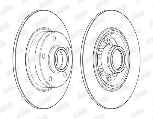 Brake disc Renault Fluence: 562732J1 Jurid/Bendix Brake disk