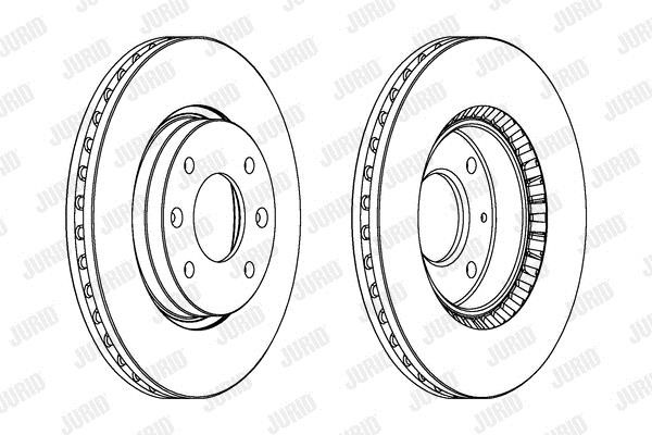 Jurid/Bendix 562734JC Front brake disc ventilated 562734JC