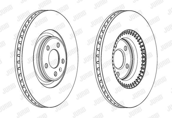 Jurid/Bendix 562771JC-1 Front brake disc ventilated 562771JC1