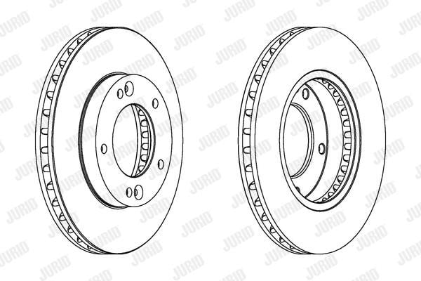Jurid/Bendix 562819JC Front brake disc ventilated 562819JC