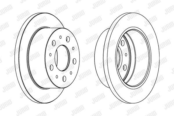 Jurid/Bendix 562835JC Rear brake disc, non-ventilated 562835JC