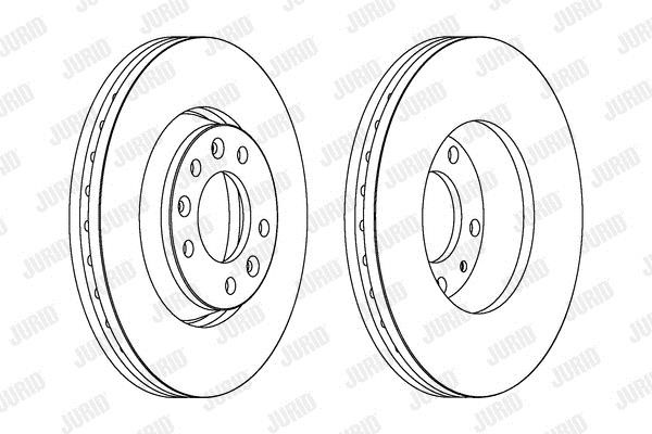 Jurid/Bendix 562839JC Front brake disc ventilated 562839JC