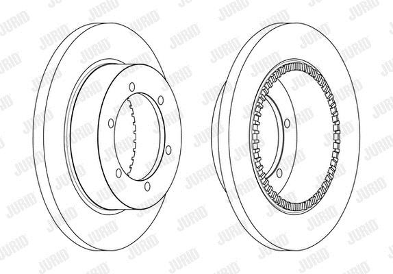 Jurid/Bendix 562840JC Rear brake disc, non-ventilated 562840JC