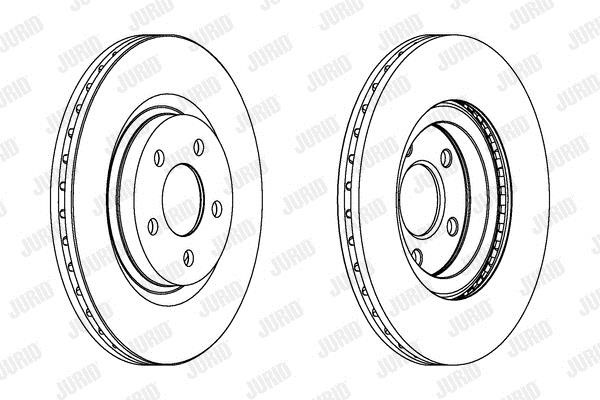 Jurid/Bendix 562524J Front brake disc ventilated 562524J