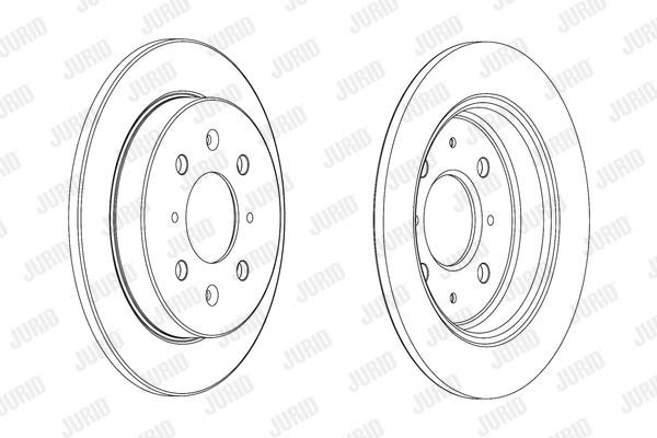 Jurid/Bendix 562851JC Rear brake disc, non-ventilated 562851JC