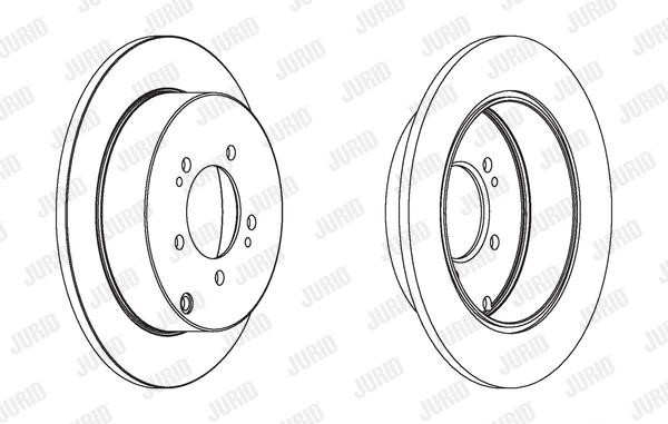 Jurid/Bendix 562527JC Rear brake disc, non-ventilated 562527JC