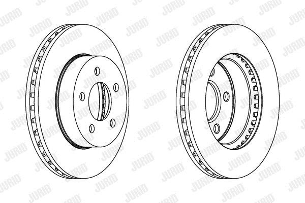 Jurid/Bendix 562856JC Front brake disc ventilated 562856JC
