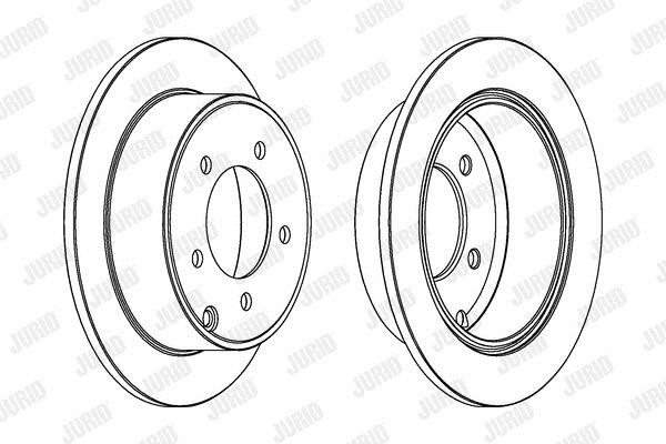 Jurid/Bendix 562857JC Rear brake disc, non-ventilated 562857JC