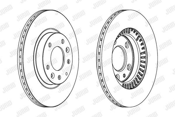 Jurid/Bendix 562860JC Front brake disc ventilated 562860JC