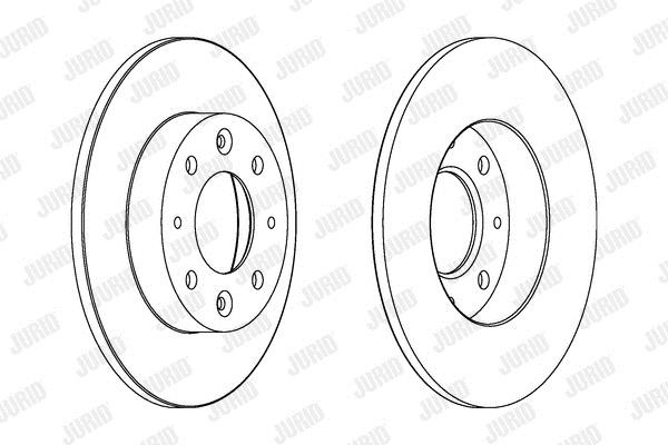Jurid/Bendix 562865JC Rear brake disc, non-ventilated 562865JC