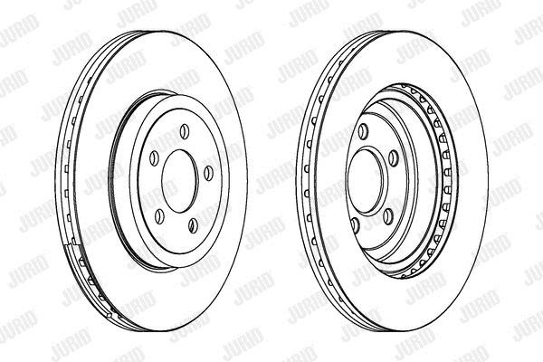 Jurid/Bendix 562868JC Front brake disc ventilated 562868JC