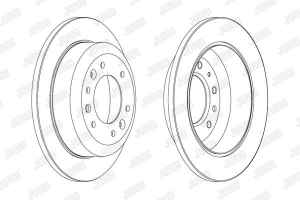 Jurid/Bendix 562869JC Rear brake disc, non-ventilated 562869JC