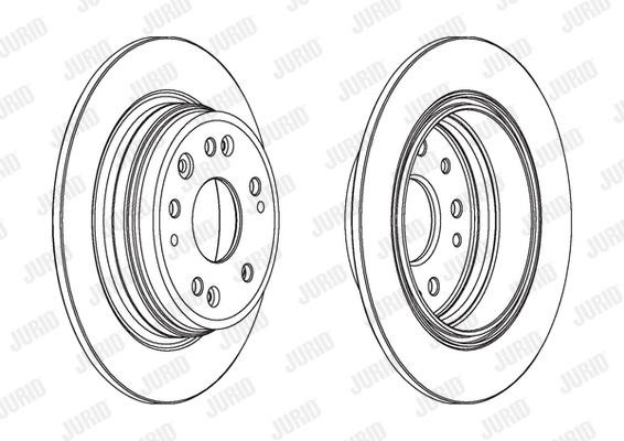 Jurid/Bendix 562543JC Rear brake disc, non-ventilated 562543JC