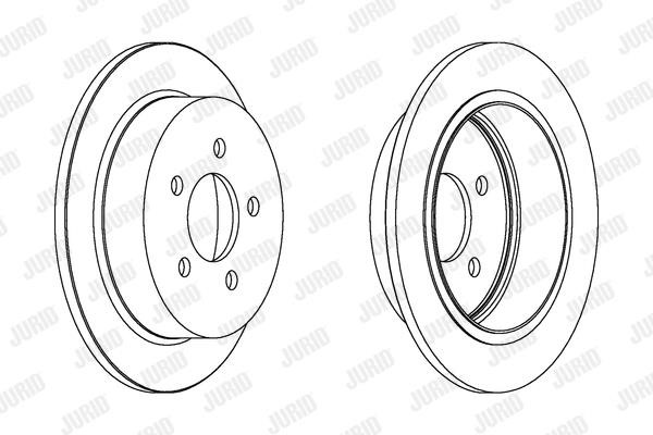 Jurid/Bendix 562880JC Rear brake disc, non-ventilated 562880JC