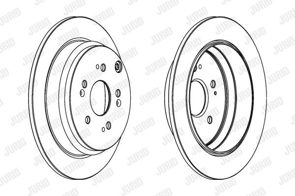 Jurid/Bendix 562884JC Rear brake disc, non-ventilated 562884JC