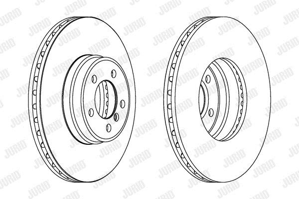 Jurid/Bendix 562899JC1 Front brake disc ventilated 562899JC1