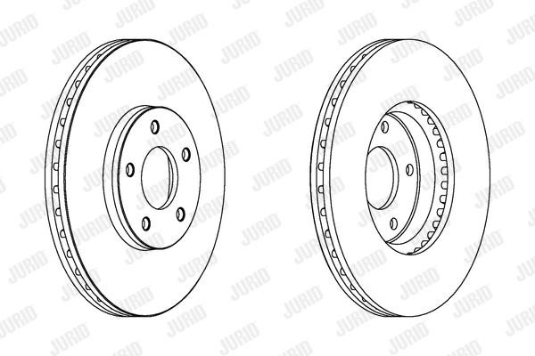 Jurid/Bendix 562910JC Front brake disc ventilated 562910JC