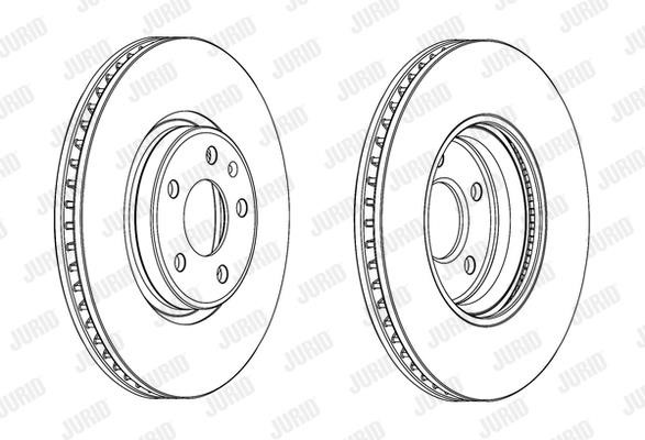 Jurid/Bendix 562615JC-1 Front brake disc ventilated 562615JC1
