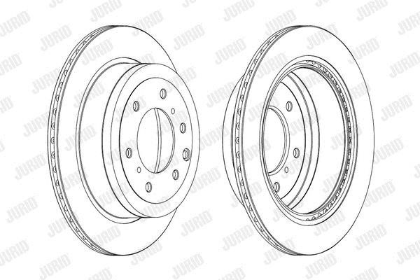 Jurid/Bendix 562914JC Rear ventilated brake disc 562914JC