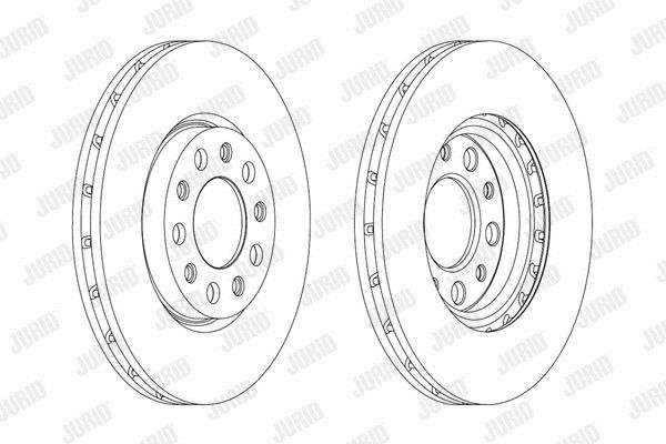 Jurid/Bendix 562916JC Front brake disc ventilated 562916JC