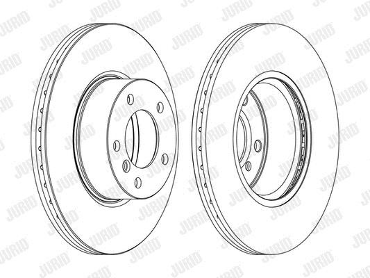 Jurid/Bendix 562618JC-1 Front brake disc ventilated 562618JC1