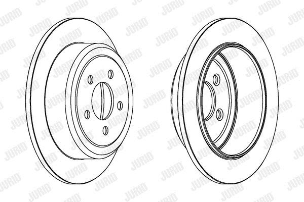 Jurid/Bendix 562917JC Rear brake disc, non-ventilated 562917JC