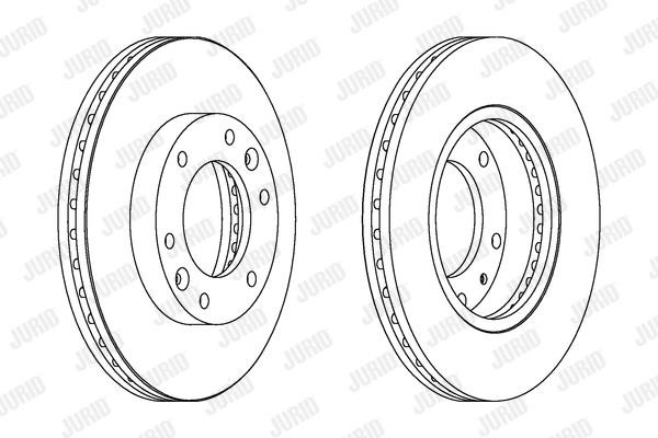 Jurid/Bendix 562918JC Front brake disc ventilated 562918JC