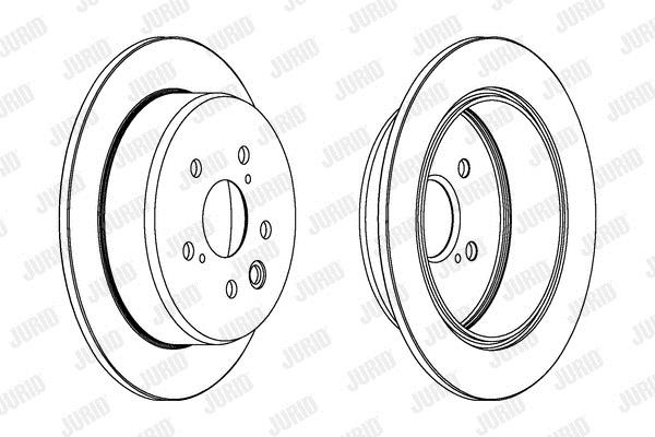 Jurid/Bendix 562920JC Rear brake disc, non-ventilated 562920JC