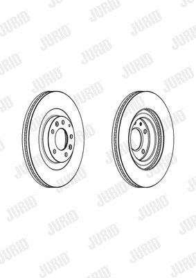 Jurid/Bendix 562921JC1 Front brake disc ventilated 562921JC1