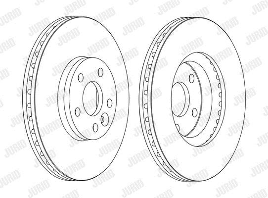 Jurid/Bendix 562628JC-1 Front brake disc ventilated 562628JC1
