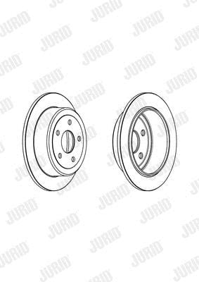 Jurid/Bendix 562929JC Rear brake disc, non-ventilated 562929JC