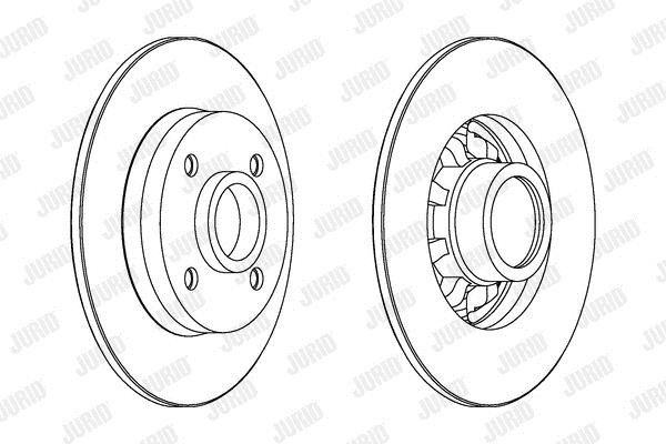 Jurid/Bendix 562936J Rear brake disc, non-ventilated 562936J