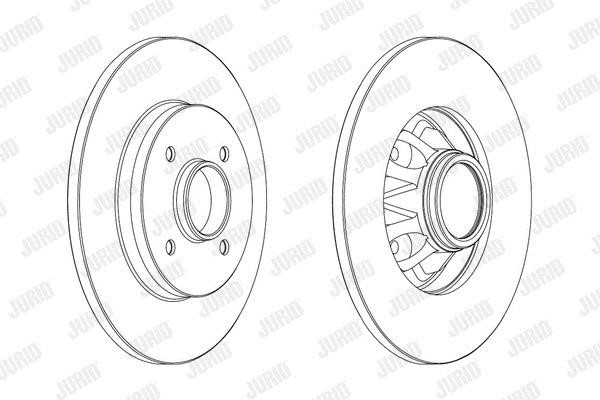 Jurid/Bendix 562937JC1 Rear brake disc, non-ventilated 562937JC1