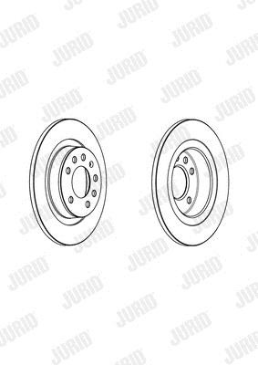 Jurid/Bendix 562948JC Rear brake disc, non-ventilated 562948JC