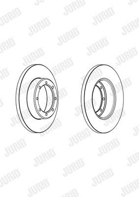 Jurid/Bendix 562941JC Rear brake disc, non-ventilated 562941JC