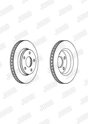 Jurid/Bendix 562951JC Front brake disc ventilated 562951JC