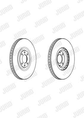 Jurid/Bendix 562942JC Front brake disc ventilated 562942JC