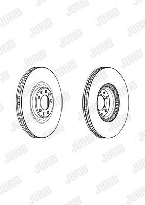 Jurid/Bendix 562943JC Front brake disc ventilated 562943JC