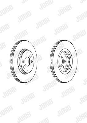 Jurid/Bendix 562959JC Front brake disc ventilated 562959JC