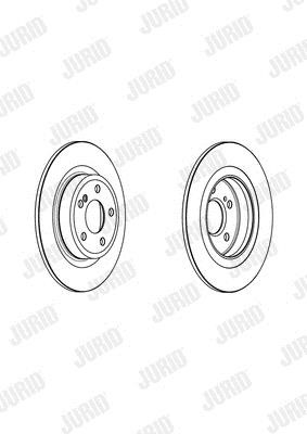 Jurid/Bendix 562963JC Rear brake disc, non-ventilated 562963JC