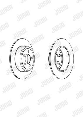 Jurid/Bendix 562964JC Rear brake disc, non-ventilated 562964JC
