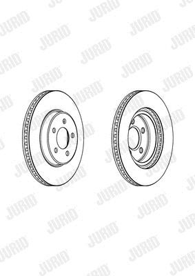 Jurid/Bendix 562965JC Front brake disc ventilated 562965JC