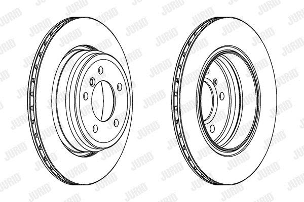 Jurid/Bendix 563102JC Rear ventilated brake disc 563102JC