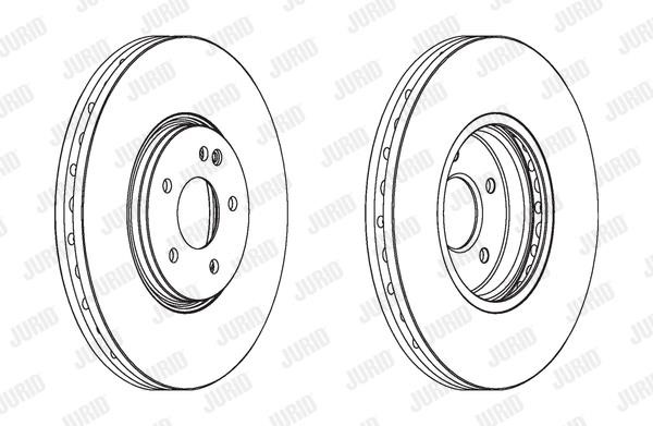 Jurid/Bendix 563103JC1 Front brake disc ventilated 563103JC1