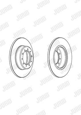 Jurid/Bendix 562968JC Rear brake disc, non-ventilated 562968JC